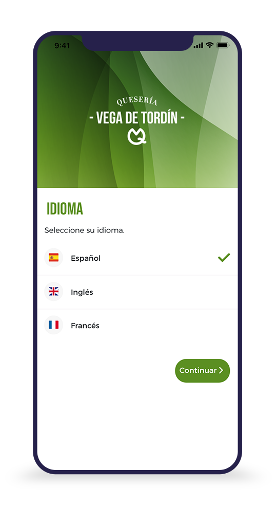 Pantalla 2 de la audioguía Quesería Vega de Tordín