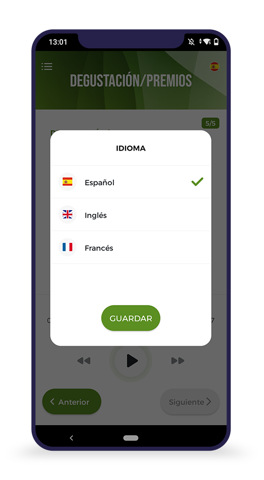 Pantalla 8 de la audioguía Quesería Vega de Tordín