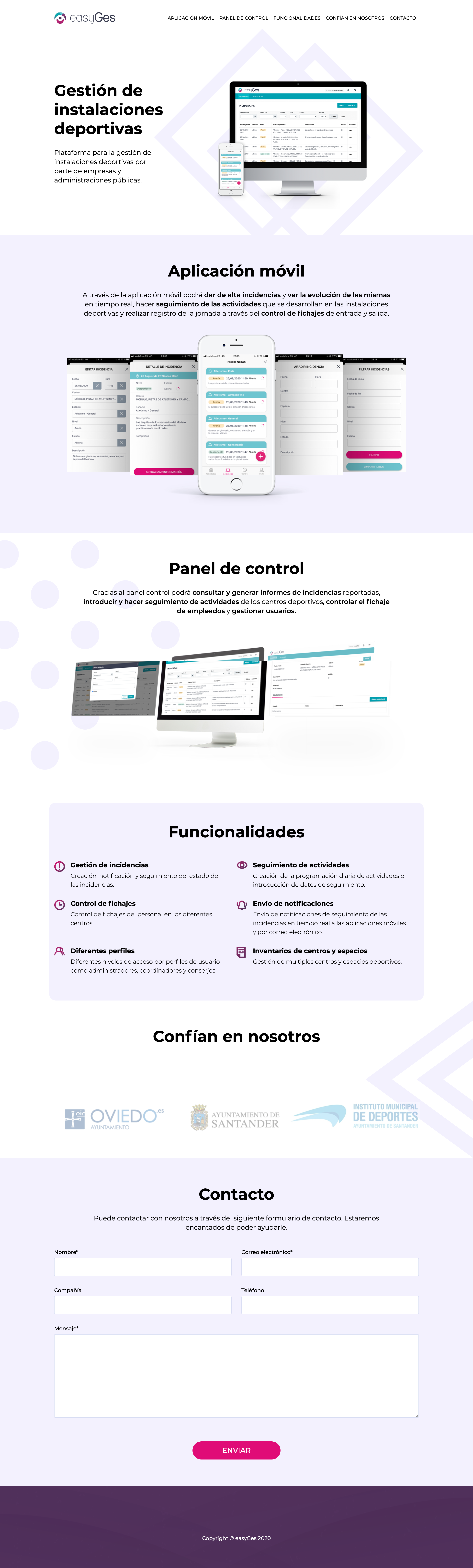 Diseño gráfico y landing 5 de easyGes