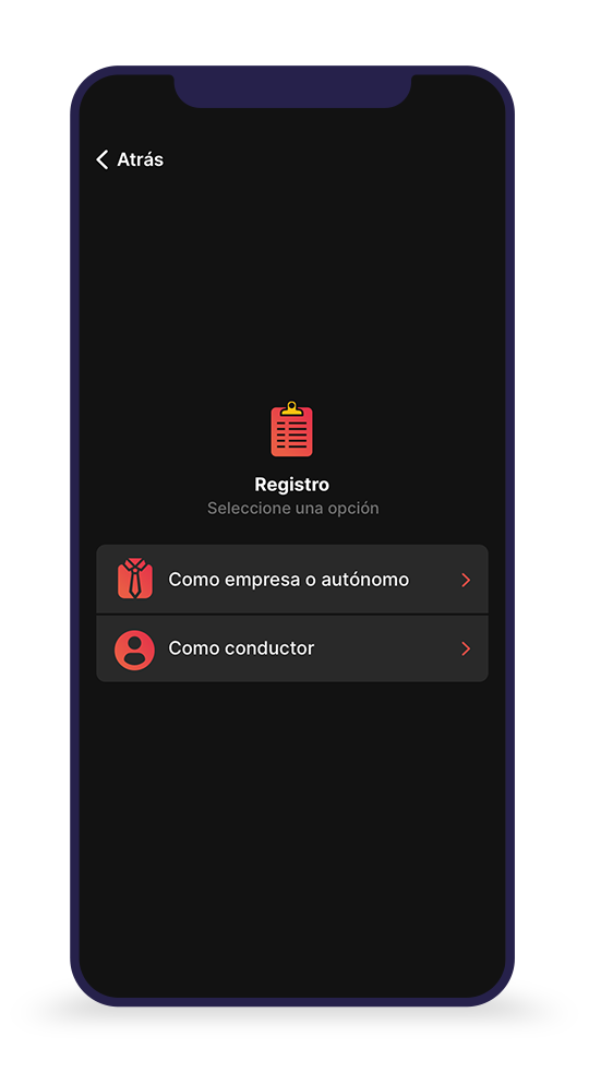 Pantalla 2 de la aplicación móvil Freightimize