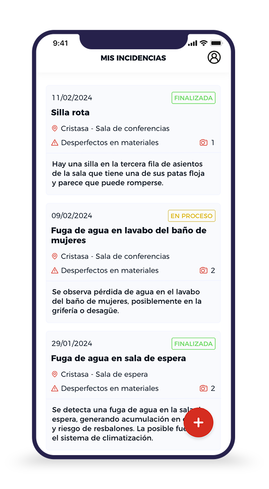 Seguimiento de incidencias en Gijón Impulsa