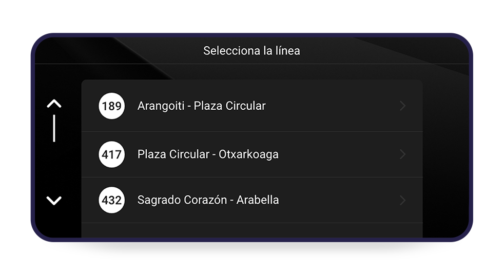 Pantalla 2 de la aplicación Android para conductores desarrollada para Ingartek
