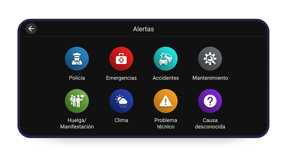 Pantalla 6 de la aplicación Android para conductores desarrollada para Ingartek