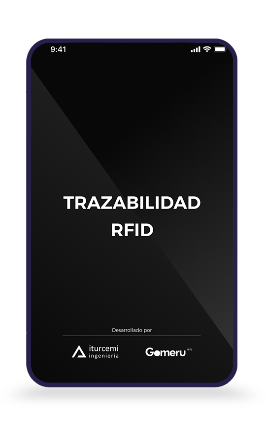 Pantalla 1 de la aplicación de trazabilidad RFID de Iturcemi