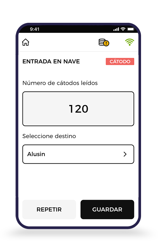 Pantalla 5 de la aplicación de trazabilidad RFID de Iturcemi