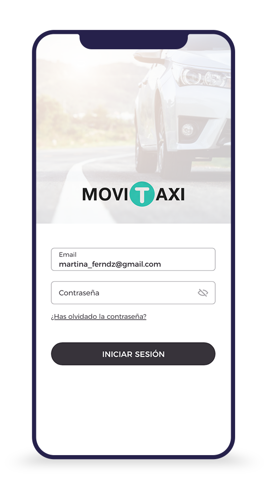Acceso de usuario en Movitaxi