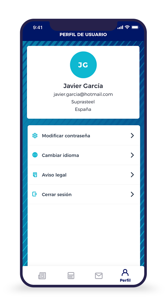 Pantalla 6 de la aplicación móvil Suprasteel
